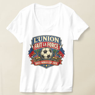 Union Fait La Force Haiti Soccer Haitian Motto T-Shirt