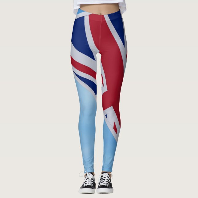 Union Flag bunting on leggings (Front)