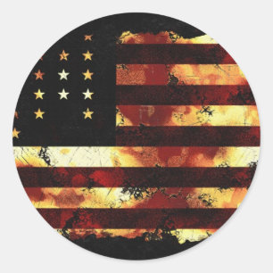 Union Flag, Civil War, Stars and Stripes, USA Classic Round Sticker