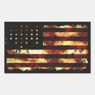 Union Flag, Civil War, Stars and Stripes, USA Rectangular Sticker