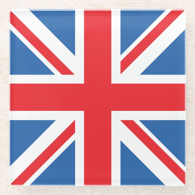 Union Flag/Jack Design Glass Coaster (Front)