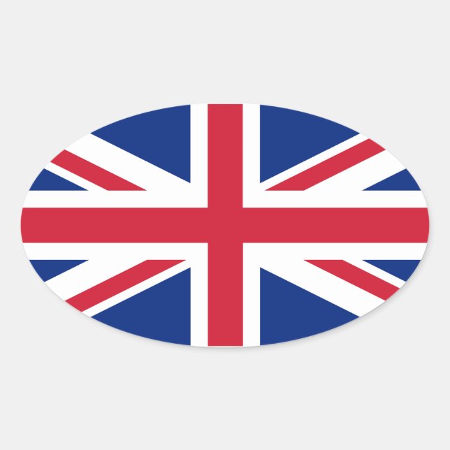 Union Flag Oval Sticker (Front)