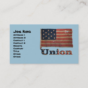 Union Flag Steampunk Skull Business Card