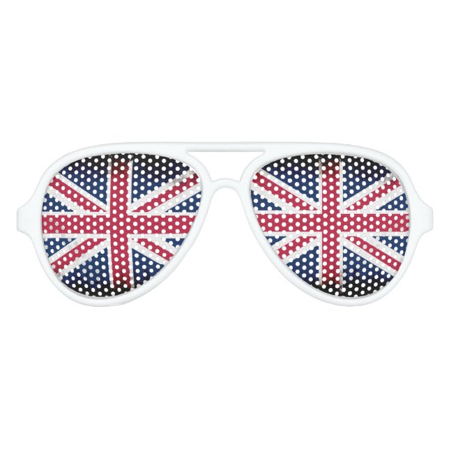 Union Flag, Union Jack for British Patriots Aviator Sunglasses (Front)