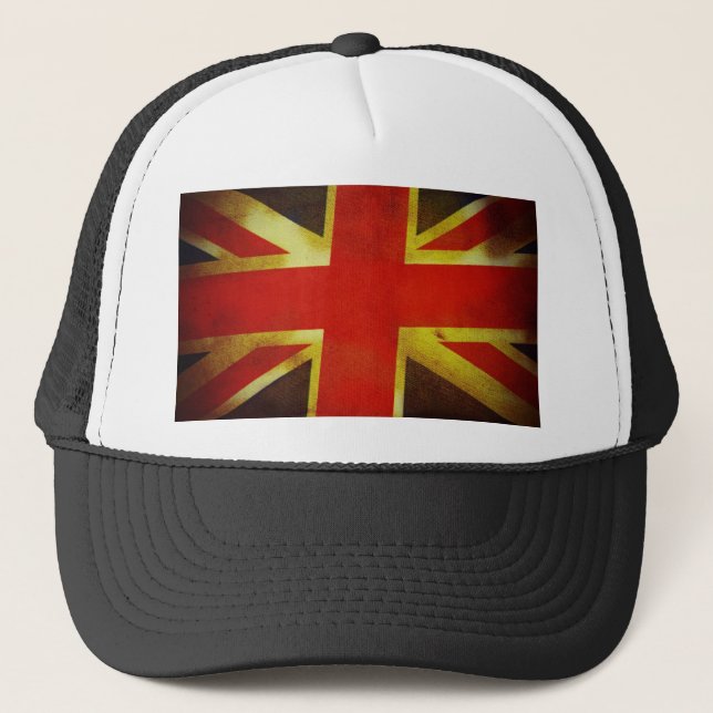 Union Flag Worn Design Trucker Hat (Front)