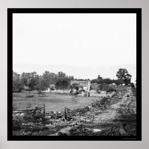 Union Headquarters in Gettysburg 1863 Poster