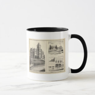 Union High School, residence & Jackson County Bank Mug