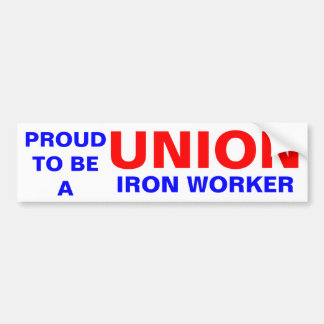UNION IRON WORKER BUMPER STICKER
