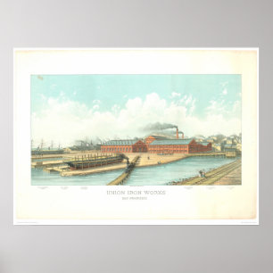 Union Iron Works in San Francisco (1801A) Poster