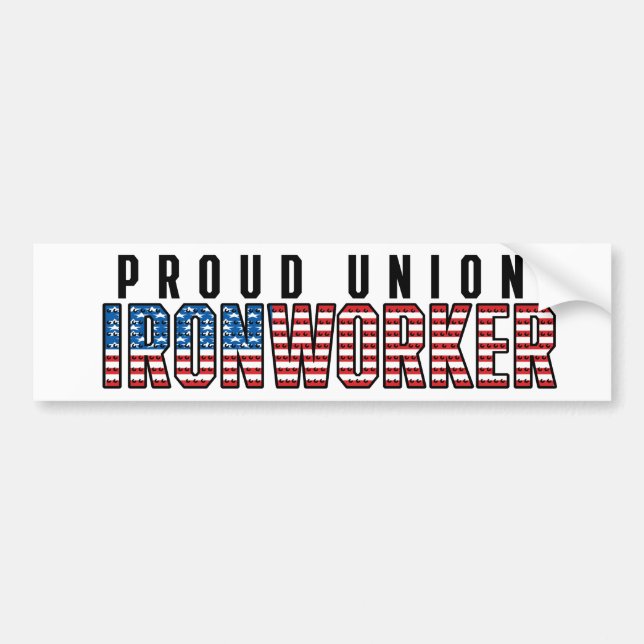 Union Ironworker Bumper Sticker (Front)