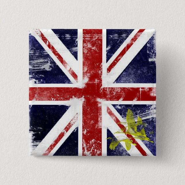 Union Jack 15 Cm Square Badge (Front)