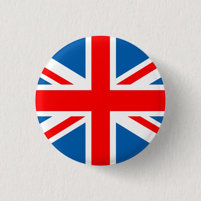 Union Jack 3 Cm Round Badge (Front)