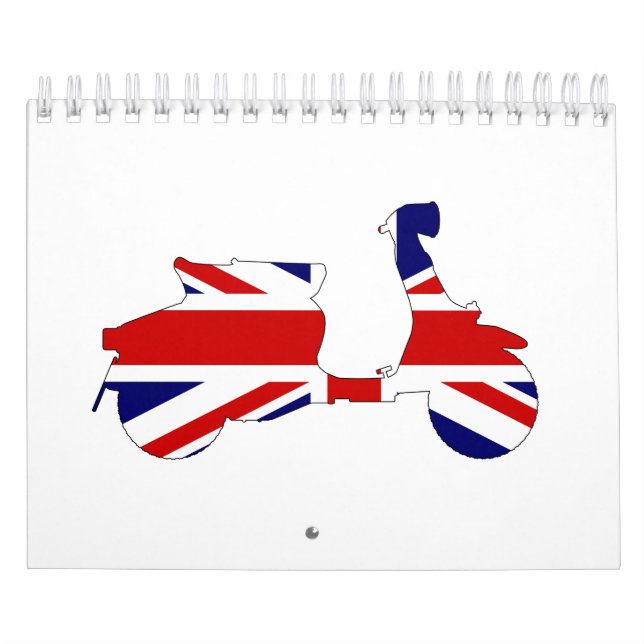 Union Jack 60s Motor Scooter Calendar (Cover)