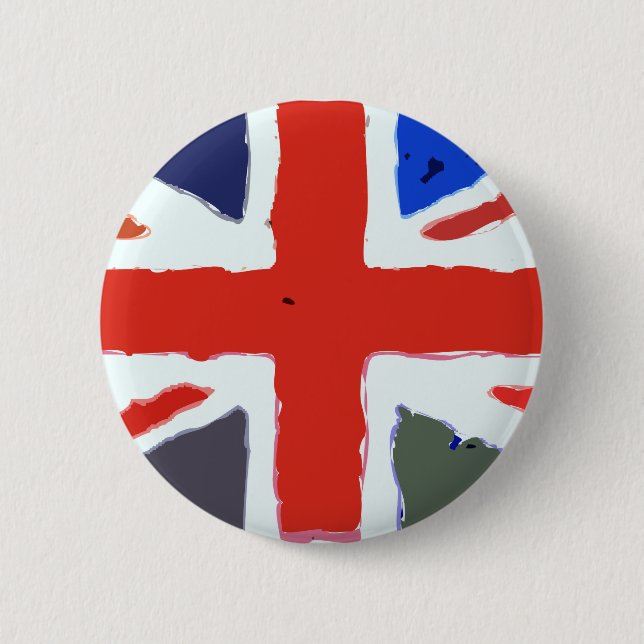 Union Jack 6 Cm Round Badge (Front)