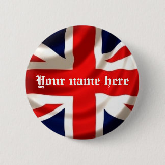Union Jack (Add your own name) 6 Cm Round Badge