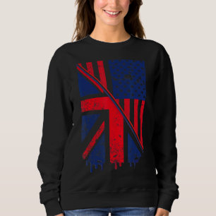 Union Jack & American Flag For Usa & British Expat Sweatshirt