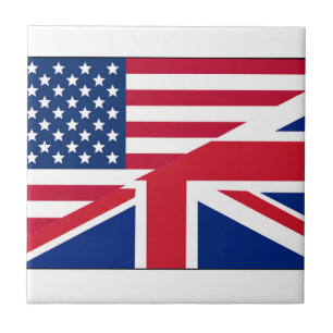 Union Jack American Flag Pattern Stars Stripes Tile