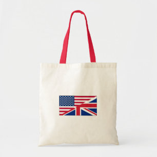 Union Jack American Flag Pattern Stars Stripes Tote Bag