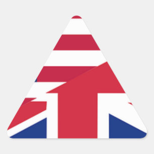 Union Jack American Flag Pattern Stars Stripes Triangle Sticker