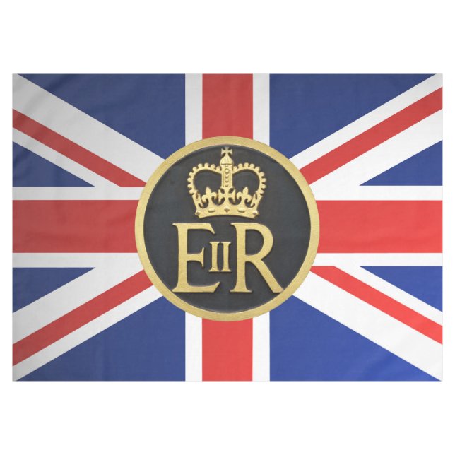 Union Jack and Royal Jubilee Insignia. Tablecloth (Front (Horizontal))