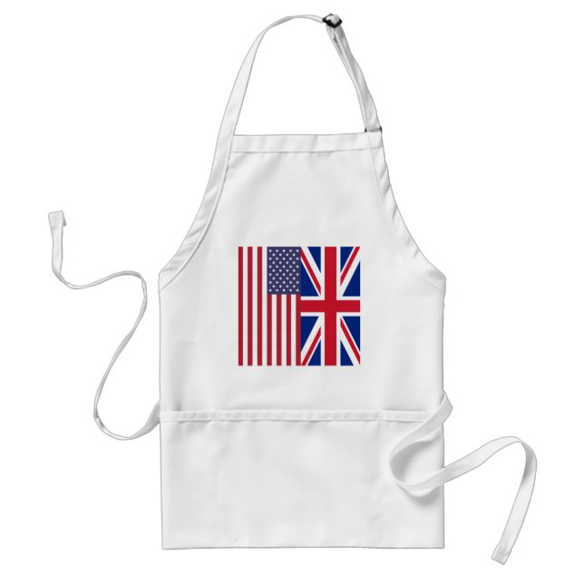 Union Jack And United States of America Flags Standard Apron (Front)