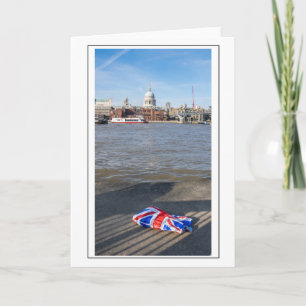 Union Jack bag London greeting card
