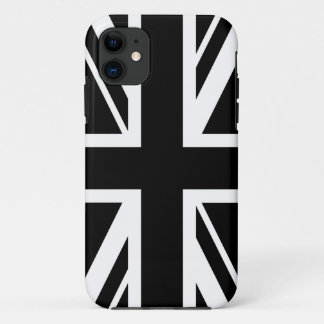 Union Jack ~ Black and White iPhone 11 Case