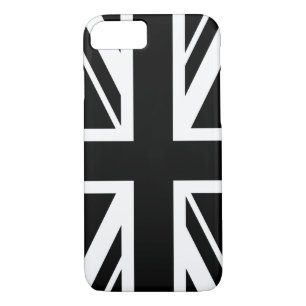 Union Jack ~ Black and White iPhone 8/7 Case