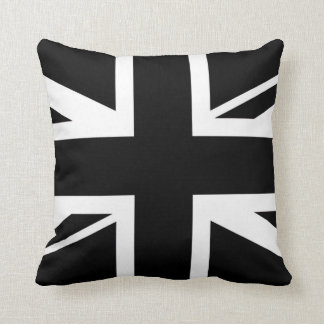 Union Jack ~ Black and White Cushion