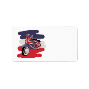 Union Jack Brit scooter Label