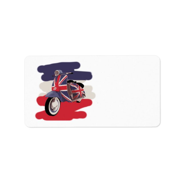 Union Jack Brit scooter Label (Front)