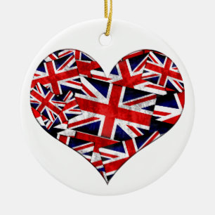 Union Jack British England UK Flag Ceramic Tree Decoration