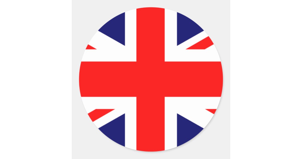 Union Jack British Flag Classic Round Sticker | Zazzle
