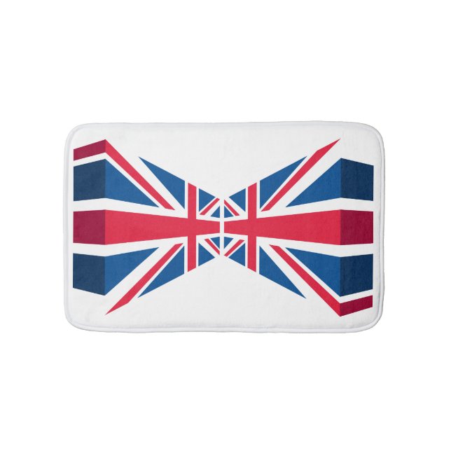 Union Jack, British flag in 3D Bath Mat (Front)