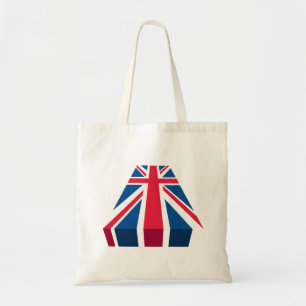 Union Jack, British flag in 3D Tote Bag