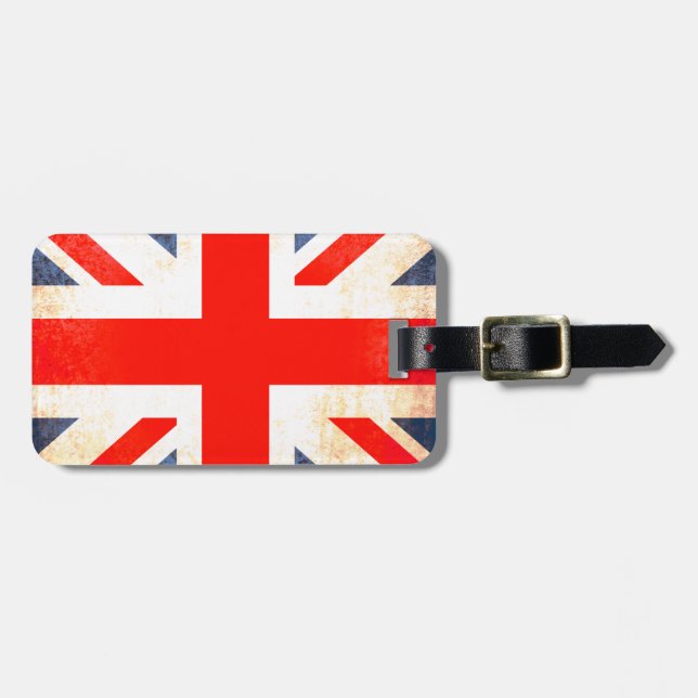 Union Jack British flag luggage tag (Front Horizontal)