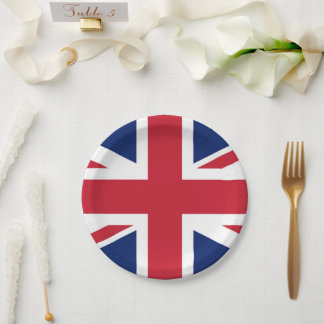 Union Jack British Flag UK Paper Plate