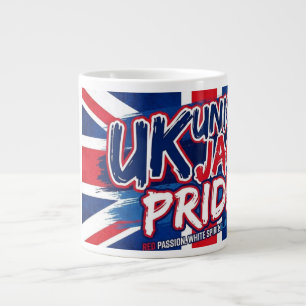Union Jack British Flag Vintage Personalised Large Coffee Mug