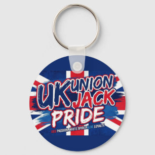 Union Jack British Flag Vintage Personalized Key Ring
