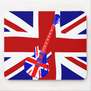 Union Jack British Guitar Art 2 Mouse Mat
