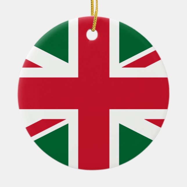 Union Jack Ceramic Tree Decoration (Front)