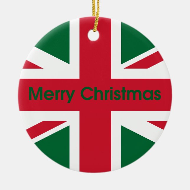 Union Jack Ceramic Tree Decoration (Front)