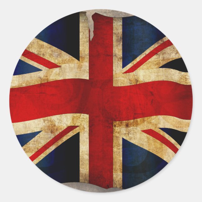 Union Jack Classic Round Sticker (Front)