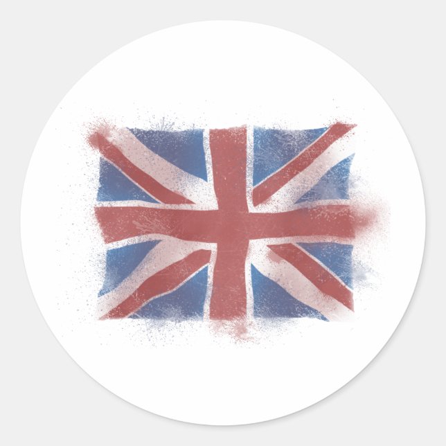 Union Jack Classic Round Sticker (Front)