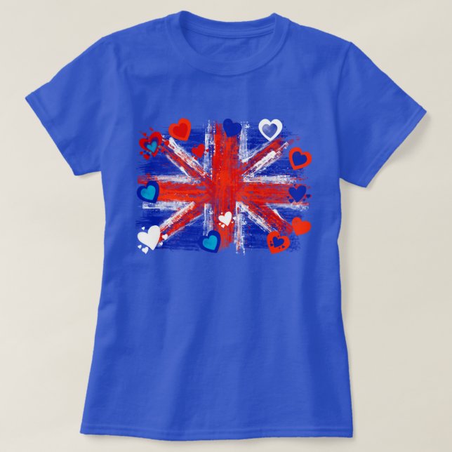union jack,cool union jack,love united kingdom T-Shirt (Design Front)