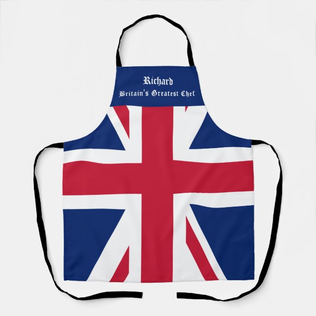 Union Jack Custom Name  Apron (Front)