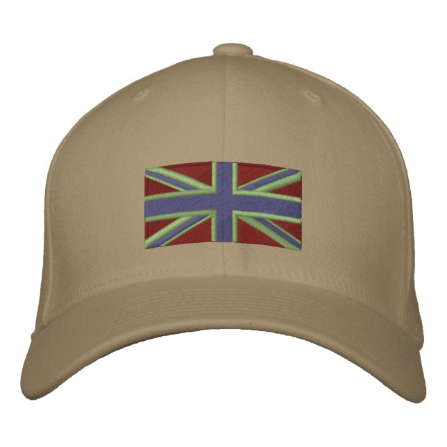 Union Jack - Desert Embroidered Hat (Front)