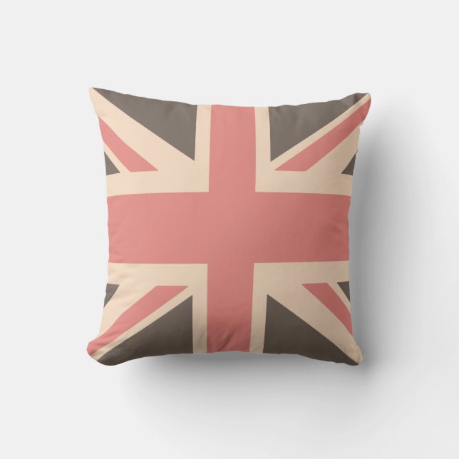 Union Jack - Designer Soft Faded Cushion (Front)