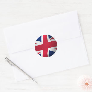UNION JACK ENGLAND FLAG CLASSIC ROUND STICKER