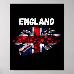 Union Jack England Raining United Kingdom British Poster